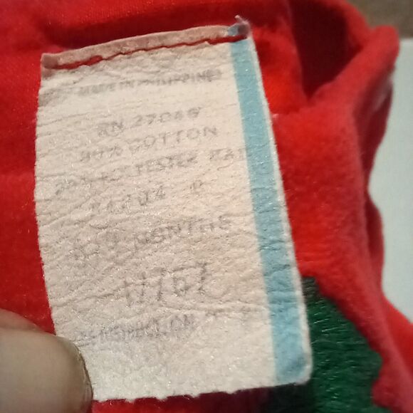 Vtg Baby Togs Christmas Corduroy Overalls-Size 6-9 Months-Reindeer-Elastic Legs - Picture 8 of 8